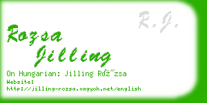 rozsa jilling business card